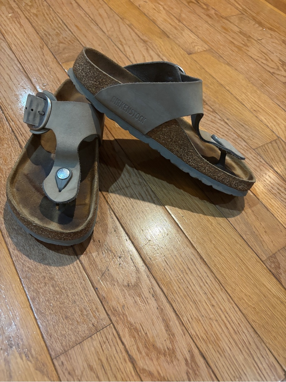 Birkenstock Gizeh Taupe Suede Toe Post Sandals EU 36 Women’s 5-5.5
